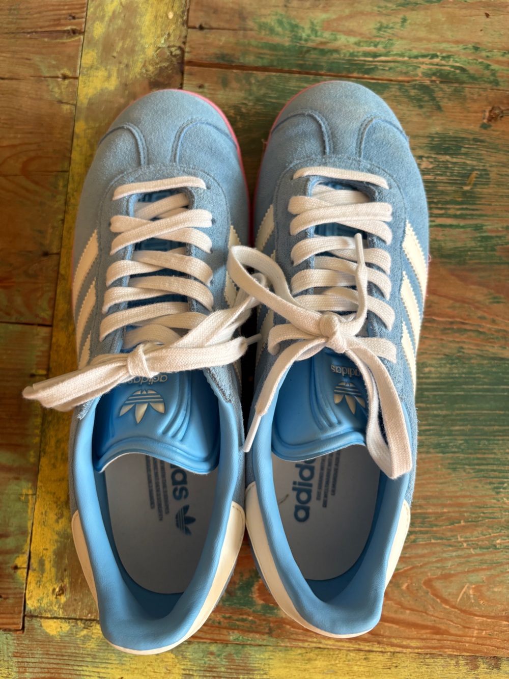adidas Gazelles in Inter Miami Light Blue & White Classic Suede Sneakers